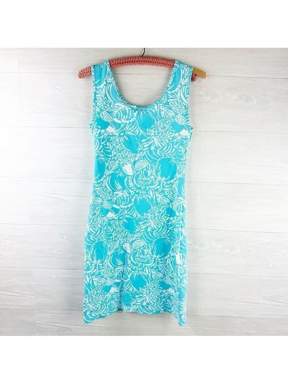 Persifor Smitty Floral Fruit Scoop Neck Tank Dress
